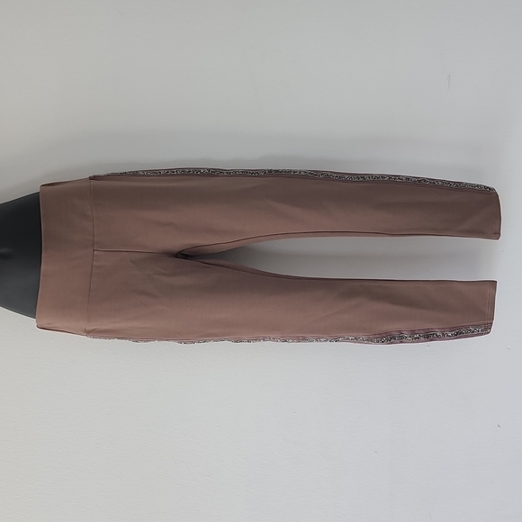 Khaki Leggings Rhinestones Sides Stripe. Size: Various - Picture 4 of 7
